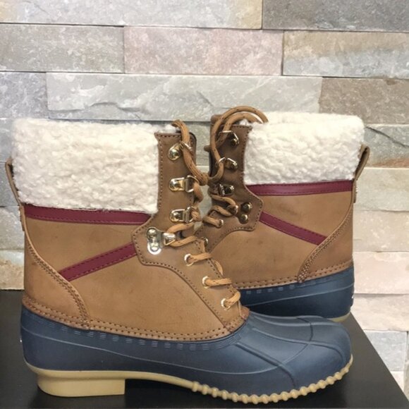 Tommy Hilfiger Rian Faux Leather Ankle Rain Boots - Picture 5 of 6